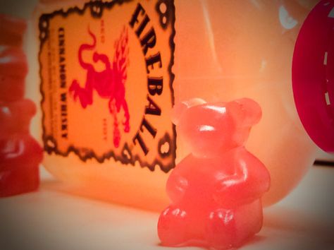 Fireball Gummy Bears, Fireball Gummy Bears Recipe, Fireball Gummies, Fireball Recipes, Gummi Bears, Gummies Recipe, Bear Recipes, Cinnamon Candy, Seuss Quotes