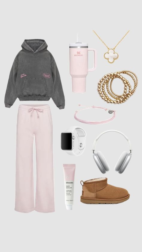 #outfitinspo Comfy Easy Outfits, Instagram Influencer Outfits, Pijamas Women, Class Outfits, Outfits For College, Travel Fits, College Wardrobe, Simple Outfits For School, Casual Preppy Outfits