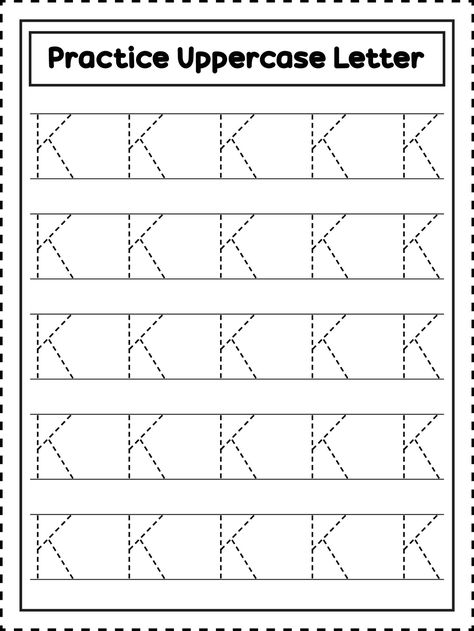 Letter K Tracing Worksheet, K Handwriting, Kids Learning Activities Preschool, Lkg Worksheets, Preschool Journals, Educational Toddler Activities, Tracing Practice, Bee Coloring Pages, Toddler Homeschool