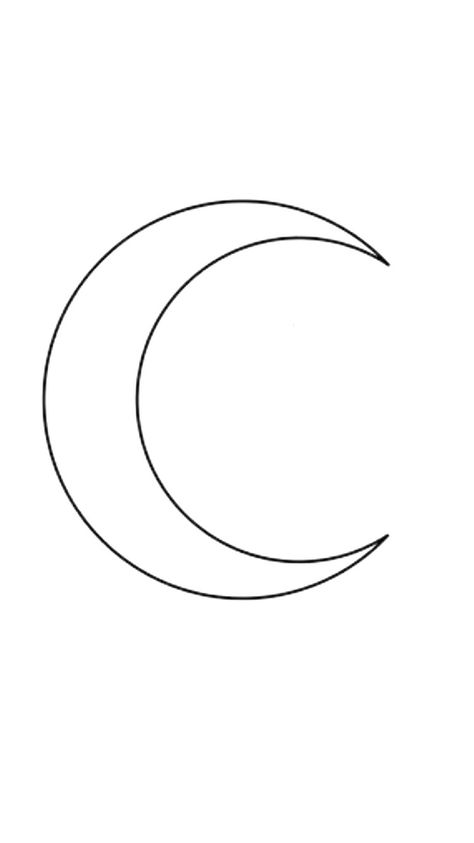 Crescent Moon Tattoo Stencil, Cresent Moon Tatoos Woman, Moon Tattoo Outline, Crescent Moon Tattoo Design, Simple Moon Tattoo, Moon Tattoo Design, Full Moon Tattoo, Crescent Moon Tattoo, Moon Symbols