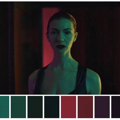 Horror Palette, Halloween Color Palette, Color In Film, Movie Color Palette, Gif Terror, Simpsons Drawings, Cinema Colours, Noir Color, Color Script