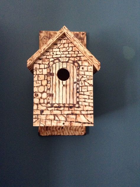 Wood Burning Birdhouse, Wood Burned Birdhouse, Mandala Bird House, Wood Burnt Bird House, Auburn Birdhouse, Rustic Birdhouse, Barn Birdhouses Pinecraft.com, Pyrography Art, Woodburning Projects