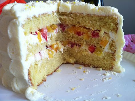 Passionfruit Buttercream, Mango Filling, Cake Mango, Sugar Wax Recipe, Strawberry Vanilla Cake, Strawberry Cream Cakes, Tropical Glam, Petal Cake, Cake With Strawberry