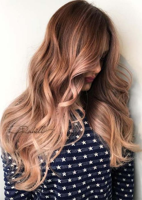 53 Brightest Spring Hair Colors & Trends for Women In 2019 - Glowsly Newest Hair Color Trends 2022, Best Hair Colors For Light Spring, Trending Haircolor For Women 2022, House Of Colour Spring Hair, Latest Hair Colour Trend 2022, Bombshell Curls, Spring Hair Color Trends, Copper Blonde Hair, Copper Blonde