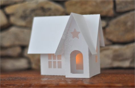 Paper House Template - 9+ Download Free Documents In PDF , PSD | Sample Templates 3d Paper Houses, Paper House Template, Lighthouse Decor, Diy Christmas Village, Little Charmers, House Template, Christmas Village Houses, Fairy Crafts, Paper House