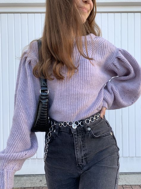 Lavender Pullover Outfit, Light Purple Turtleneck Outfit, Outfits Uni, Book Outfits, Pullovers Outfit, Purple Outfits, Winter Outfit, Outfits Aesthetic, Shirt Outfit