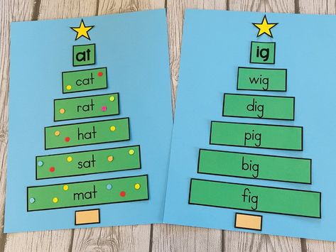 Christmas Cvc Words, Phonics Christmas Activities, Christmas Phonics Kindergarten, Christmas Sight Words Kindergarten, Christmas Cvc Worksheets, Christmas Cvc Activities, Christmas Literacy Centers Kindergarten, Christmas Phonics Activities, Christmas Kindergarten Centers