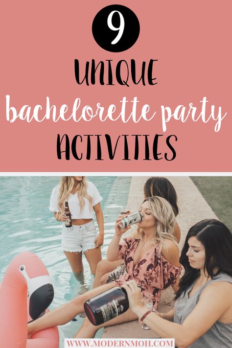 Classy and fun bachelorette party activities // Modern MOH -- #classybachelorettepartyactivities #bachelorettepartythingstodo Bachelorette Party Ideas Girl Night, Bachelorette Party Unique, Bachelorette Party Activities, Fun Bachelorette Party, Classy Bachelorette Party, Awesome Bachelorette Party, Bachelorette Party Planning, Bachelorette Themes, Bachelorette Party Outfit