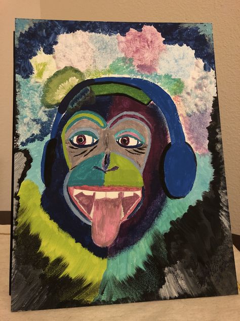 Acrylic Painting #GoodVibe #Monkey Good Vibes, Acrylic Painting, Paint, Art