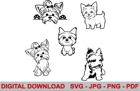 Yorkie Line Drawing, Puppy Cross Stitch, Dog Cricut, Scotties Dog, Dog Stencil, Yorkshire Terrier Puppy, Mickey Mouse Wallpaper Iphone, Pet Logo, Tattoo Zeichnungen