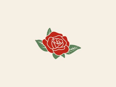 Rose - Illustration Inspiration - Red, Green - Flower Grpahic Design, Tattoos Creative, Ear Tattoo Ideas, Ear Tattoos, Icon Design Inspiration, Retro Graphic Design, Rose Illustration, Rose Brand, Study Stationery