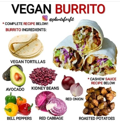 Burrito Vegan, Burrito Ingredients, Vegan Burritos, Vegan Bean, Vegan Burrito, Frill Top, Vegan Nutrition, Vegan Meal Plans, Plant Based Eating