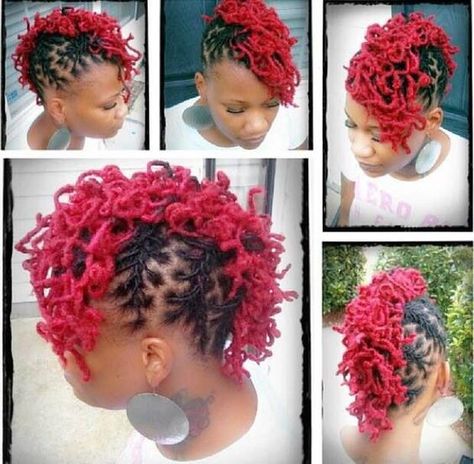 Short Loc Mohawk Styles, Dread Mohawk Women, Mohawk Loc Styles, Mohawk Locs For Women, Dread Mohawk, Loc Mohawk Styles, Mohawk Locs, Loc Mohawk, Lock Styles