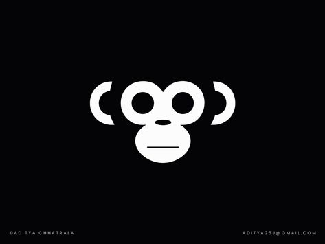 Monkey - logo ( unused ) by Aditya Chhatrala on Dribbble Monkey Logo Inspiration, Monkey Logo Design, Bottles Decoration Wedding, Monkey Icon, Monkey Logo, Colorful Logo Design, Frog Design, Graffiti Drawing, Helmet Design