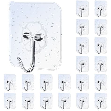 Adhesive Waterproof Oilproof Transparent Practical Sticky Wall, Bath Towel Hooks, Hanging Hats, Adhesive Hooks, Adhesive Wall Hooks, Ceiling Hooks, Over The Door Hooks, Bag Hook, Shower Hooks