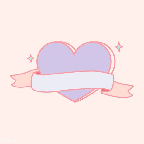 Cute pastel purple heart shape emblem vector | free image by rawpixel.com / filmful Christmas Gift Tags Free, Cute Shapes, Png Heart, Penanda Buku, Purple Cute, Doodle Frame, About Heart, Cute Hearts, Overlays Cute