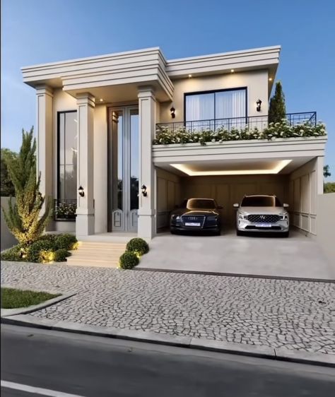 Unique Houses Exterior, Classic Villa Exterior, Villa Exterior Design, Modern Small House Design, Best Modern House Design, Classic House Exterior, Classic House Design, Modern Villa Design, Architect Design House