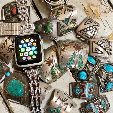 Yes! Indian Watch Bands Work With Apple Watch. Here's How... - Yourgreatfinds Apple Watch Cuff, Cuff Watch, Vintage Indian, Apple Watch Series, Watch Band, Work On, Watch Bands, Turquoise Bracelet, Apple Watch