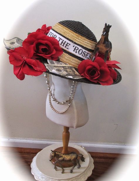 DIY Kentucky Derby hat Kentucky Derby Hat Ideas, Derby Hat Ideas, Kentucky Derby Diy, Diy Kentucky Derby Hat, Kentucky Derby Party Hats, Derby Hats Diy Ideas, Kentucky Derby Hats Diy, Derby Hats Diy, Kentucky Derby Theme