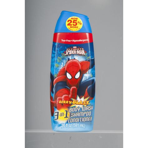 Marvel Ultimate Spiderman Berry Blast 3 in 1 Body Wash Shampoo & Conditioner, 20 Fl Oz (Pack of 2) - Walmart.com Kids Army Costume, Spiderman Pop, Army Costume, Boys Game Room, Kids Army, Ultimate Spiderman, Black Headphones, Hindu Art, Shampoo Conditioner