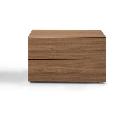 The Pianca People Nightstand is the ultimate in contemporary minimalism, offering a geometric modern bedside table that houses two roomy drawers. Instead of handles, this modern storage unit has side channels for easy opening and closing and showcases the timeless good looks that outlast fashion and trends. Available in a variety of finishes that complement virtually any bedroom interior scheme, this elegant and practical Pianca design is a must for the stylish, well-appointed bedroom. Features Modern Bedside Table Wood, Side Unit Bedroom, Bed Side Drawer Design Modern, Modern Side Table Bedroom, Side Tables Bedroom Modern, Contemporary Side Table With Drawer, Side Bed Table, Bed Side Table Design, Bedside Table Contemporary