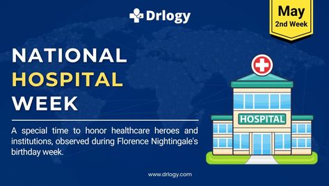 National Hospital Week: National Holiday & Upcoming Days- Drlogy Days Healthcare Heroes, Florence Nightingale, Birthday Week, National Holiday, Holiday Day, National Holidays, Health Center, Work Life Balance, Work Life