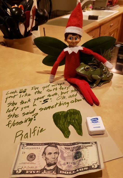 Elf Tooth Fairy, Elf On The Shelf And Tooth Fairy, Tooth Fairy And Elf On The Shelf, Tooth Fairy Elf On The Shelf, Elf And Tooth Fairy Ideas, Elf On The Shelf Tooth Fairy Ideas, Tooth Fairy Ideas, Tooth Fairy Money, Fairy Ideas