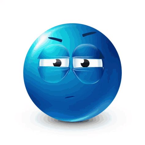 Shocked Blue Emoji, Blue Emoji Face, Perfect Emoji, Emoji Face, Blue Emoji, My Reaction, Blue Ball, Animated Gif, Gif