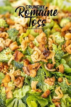 Broccoli Ramen, Lettuce Salad Recipes, Lettuce Recipes, Best Burger Recipe, Grilled Bbq Chicken, Romaine Salad, Grilled Pork Tenderloin, Plain Chicken, Tossed Salad