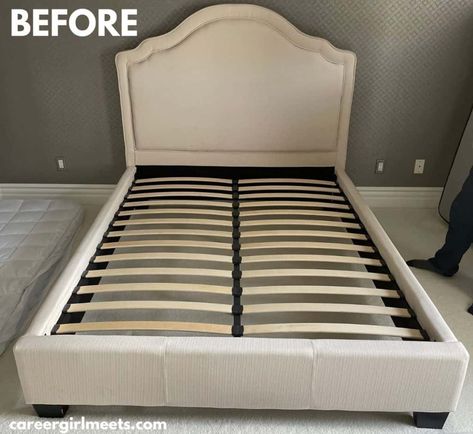 Painting Upholstered Headboard, Paint Upholstered Headboard, Painting A Fabric Headboard, Paint Fabric Headboard Diy, Painted Fabric Headboard, Painting Fabric Headboard, Reupholster Bed Headboard, Paint Fabric Headboard, Reapolstering Headboard