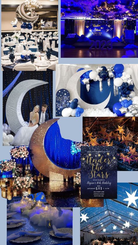 Starry Prom Theme, School Formal Theme Ideas, Night To Remember Prom Theme, Starry Night Themed Prom, Senior Prom Themes, Prom Themes 2023, Start Night Prom Theme, Good Prom Themes, Best Prom Themes