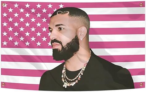 Drake Rapper Flag 3x5FT Pink American Flags Funny Flags Drake Tapestry Wall Art Poster for Bedroom College Dorm Room Man Cave University Living Rooms Decor Drake Tapestry, American Flag Tapestry, Funny Tapestries, Drake Rapper, Living Room College, Funny Flags, Funny Tapestry, Home Decor For Bedroom, Poster For Bedroom