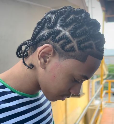 Inside Cornrows, Low Taper Cornrows, Snake Braid Hairstyles, Braid Recipes, Cornrow Ideas, Afro Hair Fade, Cornrow Braids Men, Cornrows Natural Hair, Boy Braids Hairstyles