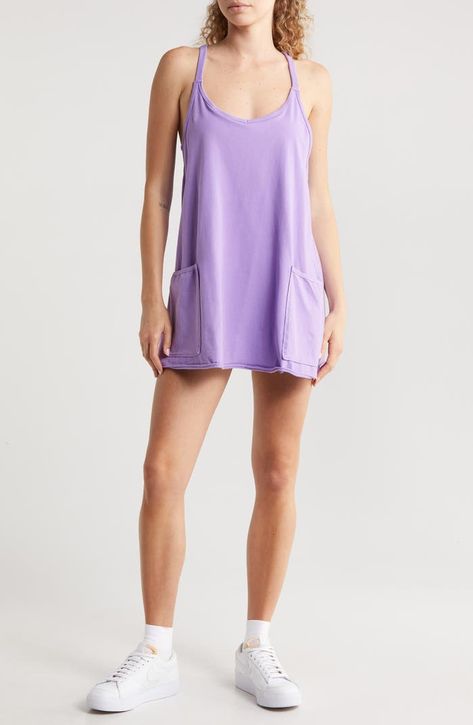 Free People Hot Shot Racerback Tank Minidress | Nordstrom Free People Activewear, Sporty Dress, Athletic Dress, Cute Outfits For School, Camping Outfits, Cute Preppy Outfits, Hot Shots, Fp Movement, Cute Everyday Outfits