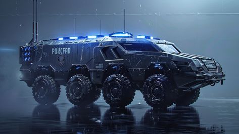 Futuristic Police APC Futuristic Police Vehicles, Futuristic Police Car, Sci Fi Police, Futuristic Police, Futuristic Vehicles, Inspirational Digital Art, Dream Country, Futuristic Cars Design, Police Patrol