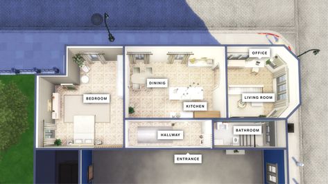 2b Jasmine Suites Sims 4 Floor Plan, 2a Jasmine Suites Sims 4 Layout, 2a Jasmine Suites Sims 4, 2b Jasmine Suites Sims 4 Layout, Jasmine Suites Sims 4, 2b Jasmine Suites Sims 4, Cozy Minimalist Apartment, Apartment Layouts, San Myshuno