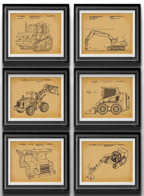 Construction Nursery Prints Construction Theme Art Civil Engineering Heavy Machinery Contractor Construction Trucks Set of 6 You will receive six physical prints. ✿ Prints come UNFRAMED and UNMATTED and are NOT CANVAS PRINTS. ✿ Shipping method  sealed and protected in a rigid and durable mailer or a tube. ✿ Not all computer monitors are the same and colors and contrast may vary slightly from actual prints. ✿ All of my prints are available in Digital versions as well for a slight discount and can Construction Nursery Baby Boy, Construction Office Decor, Boys Truck Room, Construction Theme Rooms, Construction Theme Bedroom, Boys Construction Room, Construction Bedroom, Construction Nursery, Truck Nursery