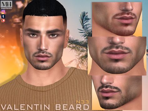 Sims 4 Beards Cc, Mustache And Goatee, Beards And Mustaches, Sims 4 Hair Male, Stubble Beard, Sims 4 Male Clothes, The Sims 4 Skin, Sims 4 Family, Men's Facial Hair