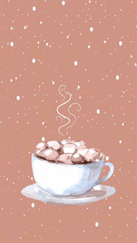 Get ready to sip on the warmth of the season with our comforting hot chocolate snow phone background. Immerse yourself in the cozy ambiance of winter as you gaze at a steaming cup of rich, velvety hot cocoa topped with fluffy marshmallows. The delicate snowflakes falling in the background add a touch of enchantment, making it the perfect phone art enjoy during those chilly days. Transport yourself to a world of comfort and joy with every glance at your device. Hot Chocolate Wallpaper, Hot Chocolate Drawing, Hot Chocolate Art, Chocolate Wallpaper, Holiday Iphone Wallpaper, Winter Iphone, Iphone Wallpaper Winter, Snowflakes Falling, Xmas Wallpaper