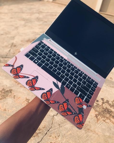 Custom Laptop Skin, Texture Graphic Design, Laptop Case, Laptop Skin, Laptop Stickers, Butterflies, Laptop, Personalized Items, Graphic Design