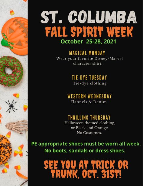 Halloween Spirit Week Ideas, Fun Office Activities, Holiday Spirit Week, Asb Ideas, Spirit Week Ideas, Spirt Halloween, Office Activities, Fun Office, School Vibes