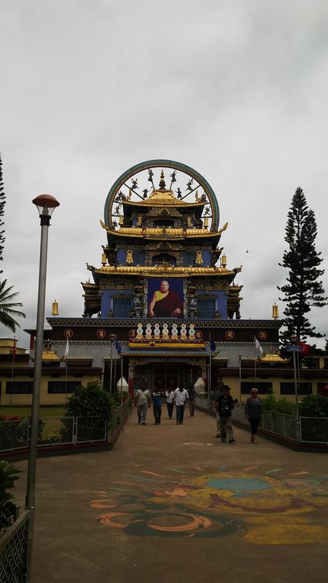 Golden Temple Coorg Golden Temple Coorg, Coorg Aesthetics, Coorg Karnataka, Tibetan Temple, Hindu Temples, Golden Temple, Hindu Temple, Travel Places, Mysore