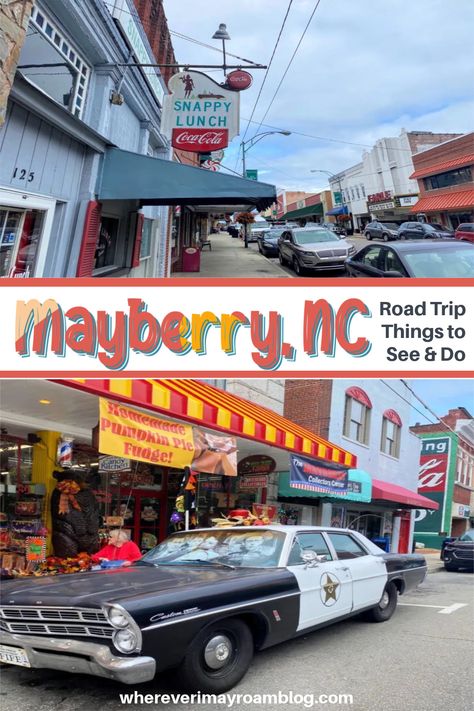 A Memorable Road Trip to Mayberry and Mount Airy Road Trip Places, Cherries Jubilee, Mount Airy, North Carolina Mountains, Road Trip Destinations, Beer Company, Family Road Trips, Road Trip Hacks, Road Trip Essentials