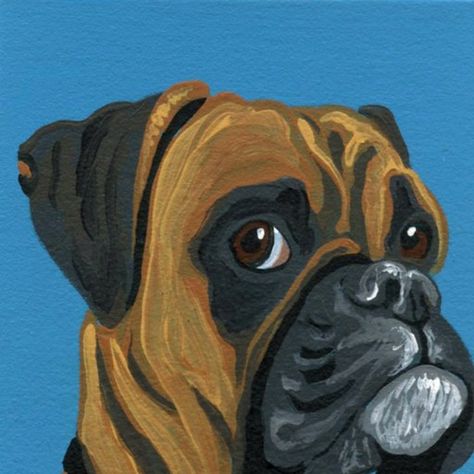 ACEO ATC Donkey Farm Animal Art-Carla Smale | carlascreatures129601808 on ArtFire Boxer Painting, Boxer Art, Donkey Farm, Boxer Dogs Art, Aceo Art, Funny Boxer, Dog Rocks, Art Paintings For Sale, Boxer Puppies