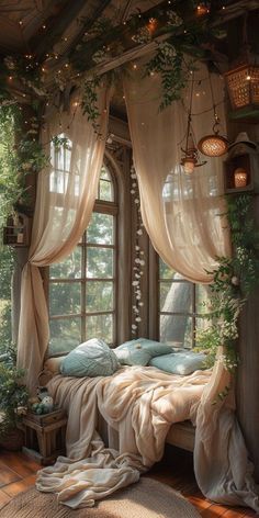 Bedroom Fairycore, Bedroom Japandi, Fairycore Decor, Fairycore Room, Japandi Bedroom, Bedroom Scandinavian, Bedroom Dark, Fairy Room, Dream Bedroom Inspiration