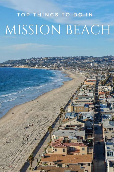 The top things to do in Mission Beach San Diego including learning to surf, Belmont Park, where to eat and more. Mission Beach San Diego, Pacific Beach San Diego, San Diego Sunset, Luxury Family Travel, Belmont Park, San Diego Vacation, Beach San Diego, San Diego Travel, Mission Bay