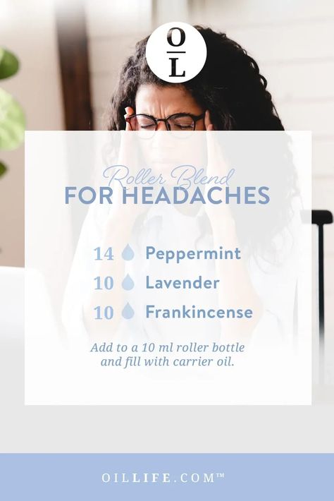 Migraine Essential Oil Blend, Headache Essential Oil Roller, Oils For Headaches, Essential Oils For Migraines, Essential Oil Blends Roller, Joy Essential Oil, Essential Oil Combinations, For Headaches, Essential Oils For Headaches