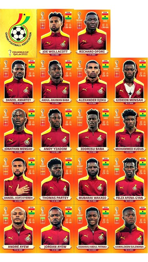 ALL STICKERS GHANA PANINI WORLD CUP QATAR 2022 Football World Cup 2022, Word Cup, World Cup Qatar, Soccer Cards, 2022 Fifa World Cup, Football Stickers, Qatar 2022, World Cup 2022, Fifa World Cup