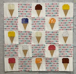 Bell Creek Quilts: WIP Wednesday 9.4.2024 Ice Cream Quilt, Cream Quilt, Scoop Ice Cream, Cluck Cluck Sew, Log Cabin Quilt Blocks, Truth Be Told, Stacked Pumpkins, Cat Quilt, Strip Quilts