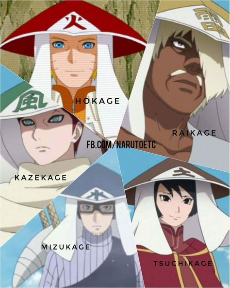 Los 5 Kages Naruto Mignon, Funny Naruto, Shippuden Naruto, Photo Naruto, Naruto Gaara, Naruto Teams, Manga Naruto, Uzumaki Boruto, Naruto Sasuke Sakura